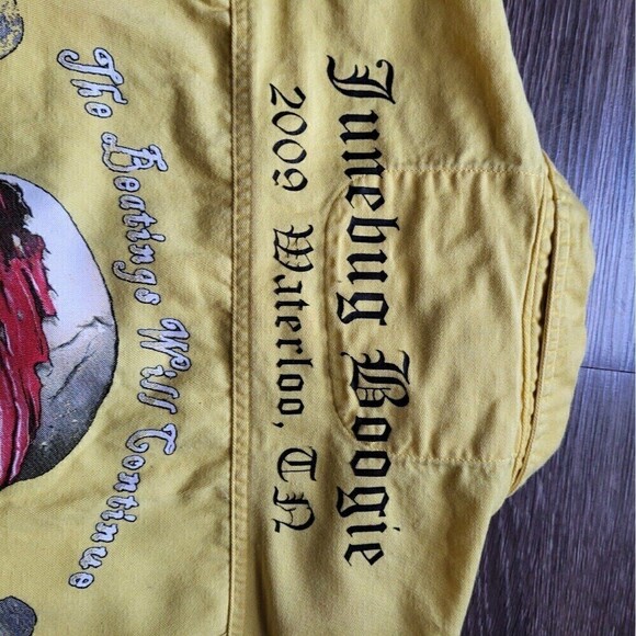 Junebug Boogie 2009 Motorcycle Club Sleeveless Pirate Graphic Shirt, Mens Medium - Picture 3 of 9